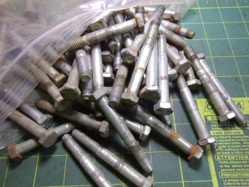 HEX HEAD CAP SCREW 3/8-16 X 3 GRADE 2 AND 5 LOT OF 87 #52049