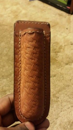 Flashlight or straight baton holder. basket weave. for sale