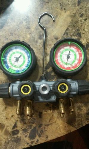 Hilmor hvac gauges r-22 r-12 r502 used 4 valve.