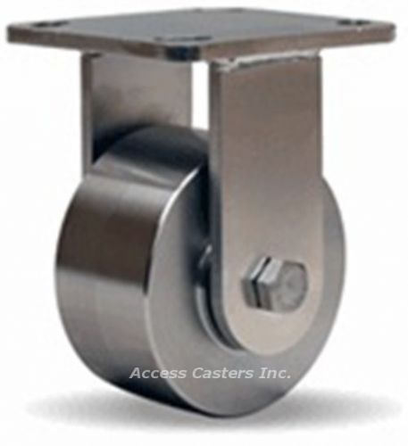 R-WHS-4SB 4&#034; Hamilton Stainless Steel Rigid Caster, 850 lb. Capacity