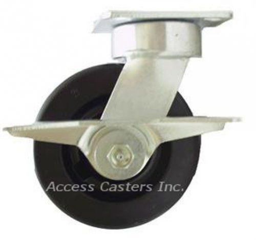 5pklhsb 5&#034; swivel caster kingpinless phenolic wheel with brake 1000 lb capacity for sale