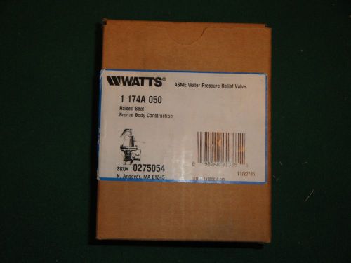 WATTS PRESSURE RELIEF VALVE    1 174A 050    1&#039;&#039;  50PSI