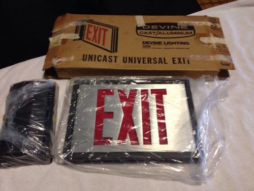 Dual Lite Devine  Cast Aluminum Double Face  Exit Sign  Unicast