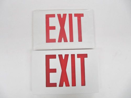 Nib lightolier ldsnurw led red 2 face die cast aluminum exit sign 120/277v for sale