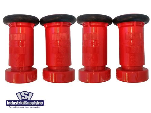 4pk  1-1/2&#034; NST Fire Hose Nozzle Polycarbonate w/Bumber