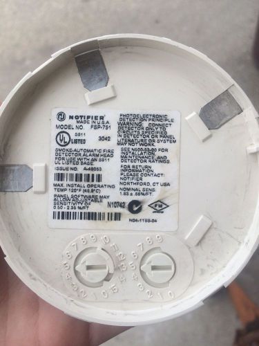 Notifier Addressable Smoke Detectors FSP-751