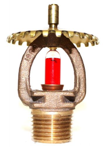 155*f fire sprinkler head brass upright, 1/2&#034;npt- 17/32 orifice k=8.0 for sale