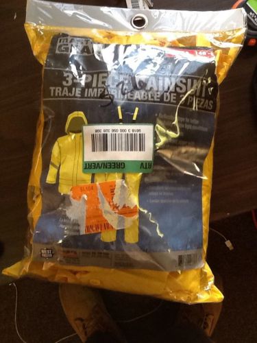 MASTER GEAR 3 PIECE Industrial Rain Suit, Yellow - XXL