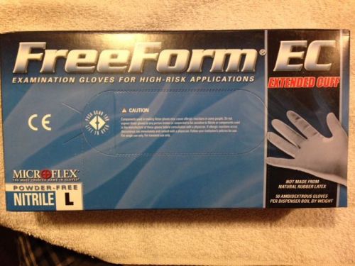 Microflex ffe-775-l disposable gloves,nitrile,l,blue,pk50 for sale