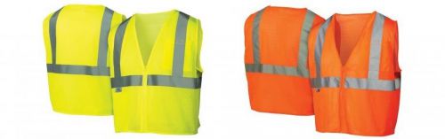 Pyramex Zipper Safety Vest w/Reflective Stripes Flame Resistant FR ANSI Class 2