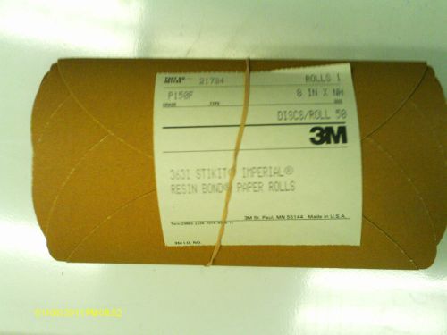 1 )3M 8&#034; 150 grit stikit disc 50 per roll imperial gold sandpaper  B