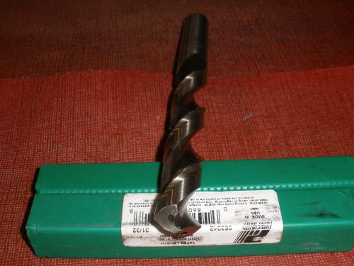 31/32&#034; dia x 11&#034; long HSS Coolant Thru Drill USA Made