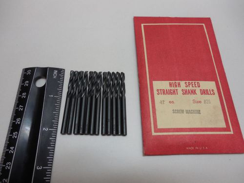 No. 26 Screw Machine drill bits Black Oxide 135 degree 12 pack