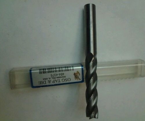 OSG TAP &amp; DIE SOLID CARBIDE ENDMILL 7/16 DIA  4 FLUTE   P/N 464-4375