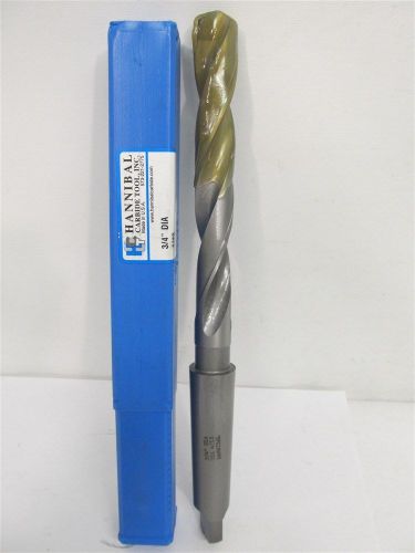 Hannibal Carbide Tool, 6XX48, 3/4&#034;, #3MT, Carbide Tipped, Taper Shank Drill Bit