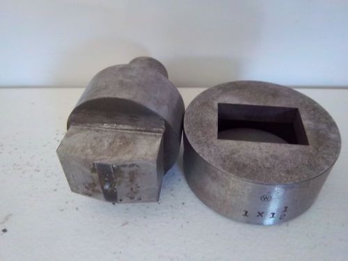 USED 1&#034; X 1-1/2&#034; PUNCH DIE SET