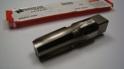 BRUBAKER NPT Pipe Tap 3/8-18 4FL HSS 2-9/16&#034; OAL 13408 USA [1864]