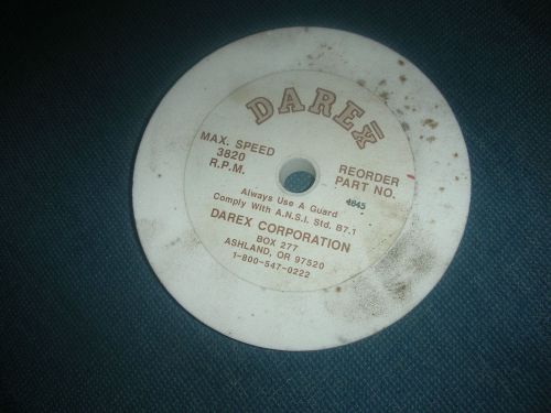 NEW OLD STOCK DAREX PART# 4845 DRILL SHARPENER GRINDING WHEEL 5 OD 5/8 ID 3/4 TK