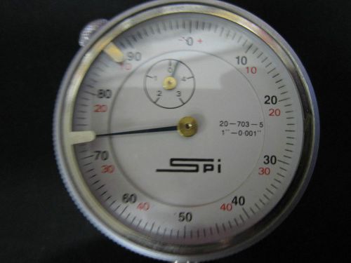 SPI 20-703-5 INDICATOR 1&#034; DIAL DROP GAGE GAUGE DIAL GRADUATION (DECIMAL) 2&#034; FACE