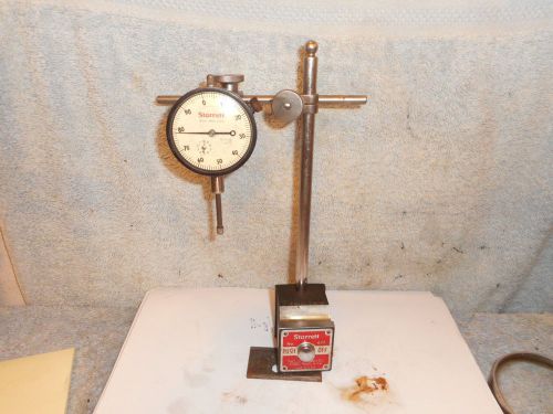 Machinists 1/10B3 Iconic Starrett 657 Mag Base with Starrett 0-1  .001 Indicato