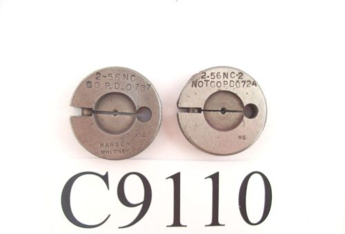 2 - 56 NC THREAD RING GAGE GO PD .0737  NO GO PD .0724 LOT C9110