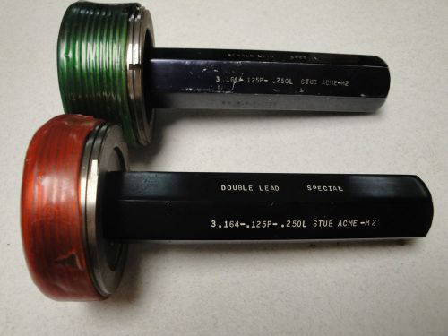 3.164 - .125 P - .250 L STUB ACME - M2 GO AND NO GO THREAD PLUG GAGES