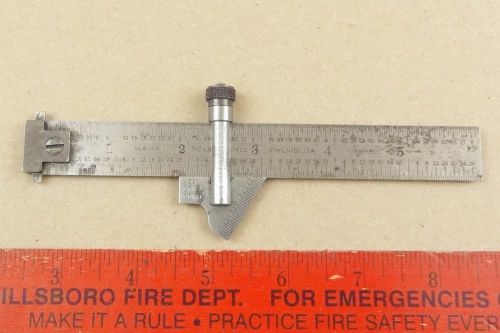 LS STARRETT NO. 604R SLIDE RULE RULER ANGLE GAUGE GAGE MACHINIST LATHE TOOL