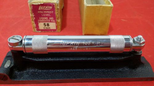 Lufkin 6&#034; Machinist&#039;s Level #58 MINT CONDITION WITH ORIGINAL BOX