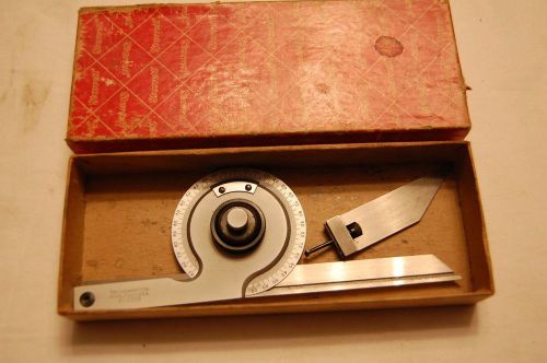 Starrett Universal Bevel Protractor C359A with Acute Angle Attachment