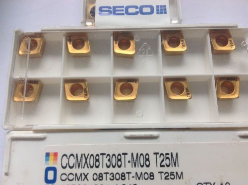 10 x SECO inserts CCMX 08T308T-M08 T25M NEW!!