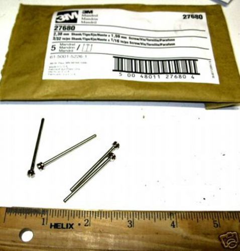 3M #27680 MANDRELS  3/32&#034; Shank x 1/16&#034; Screw (5 PCS)