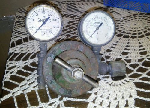 Vintage Smith Welding Regulator Acetylene-Oxygen Gauges,Welding Tool green BB