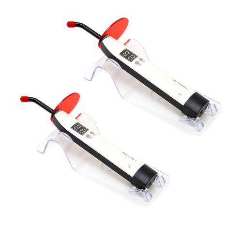 Us 2pc new wireless led curing light lamp dental orthodontics 1200mv t6 black for sale