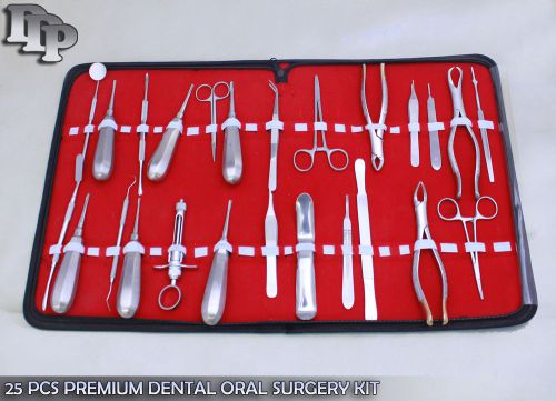 25 PCS PREMIUM DENTAL ORAL SURGERY KIT EXTRACTION INSTRUMENTS DDP INSTRUMENTS