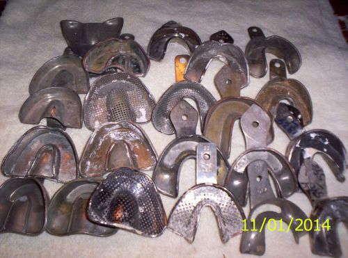 Used Dental Metal Impression Trays