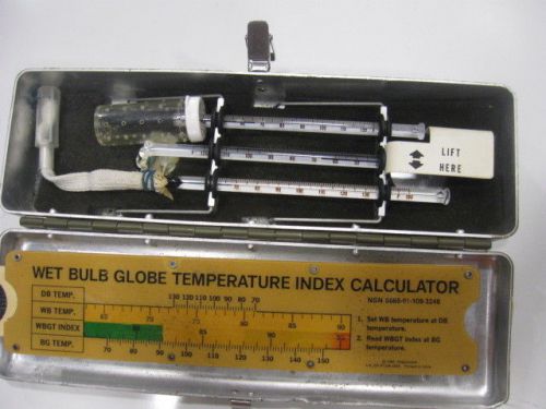 STORTZ WET BULB GLOBE TEMPERATURE INDEX CALCULATOR KIT USED