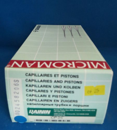 Gilson microman capillaries &amp; pistons 3-25µl cp25 box of 200 for sale