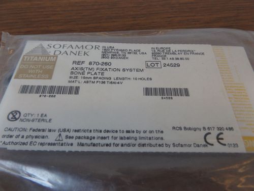 Medtronic 870-260 Fixation System Bone Plate