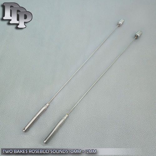 Two Pcs Bakes Rosebud Urethral Sounds 10MM &amp; 12MM