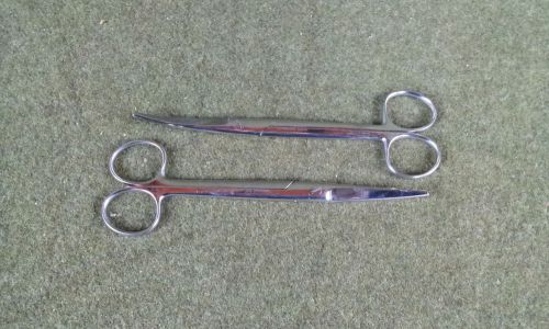 Scissors Tonsil Metzenbaum 7&#034; Curved Blade Blunt Points Lot of 2