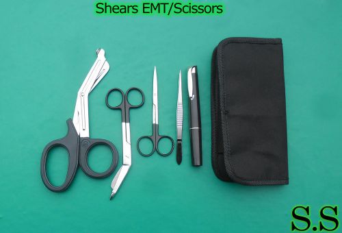 Shears emt/scissors black combo pack w/holster new for sale