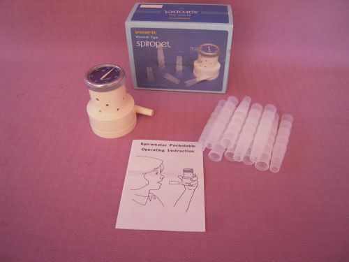 NEW  Nihon Spiropet Spirometer WINDMILL Type W/50 mouthpieces