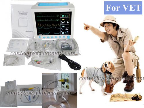 Etco2 veterinary vet ecg,nibp,spo2, resp,temp icu animal patient monitor,ce&amp;fda for sale