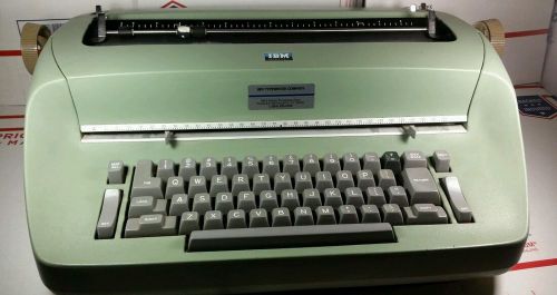 GREEN VINTAGE IBM SELECTRIC TYPEWRITER