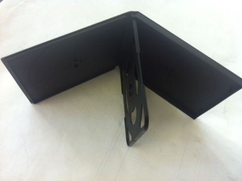 100 new black slim quad 4 cd poly cases, psc75 for sale