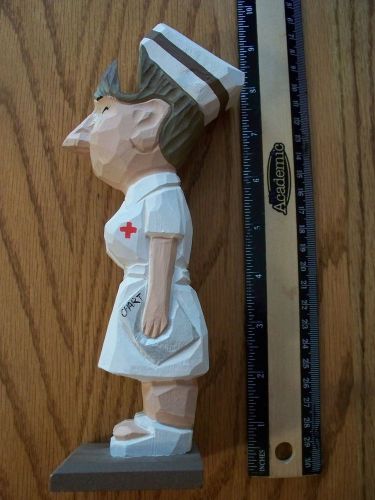 NURSE RN LPN Cute Wooden Carved Business Card Holder