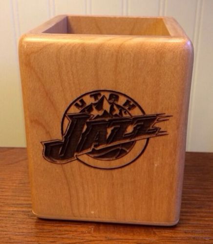 Utah Jazz Desk Accessory Pen Holder - 3 7/8&#034; tall 3&#034; wide 3&#034; deep - #OA 15