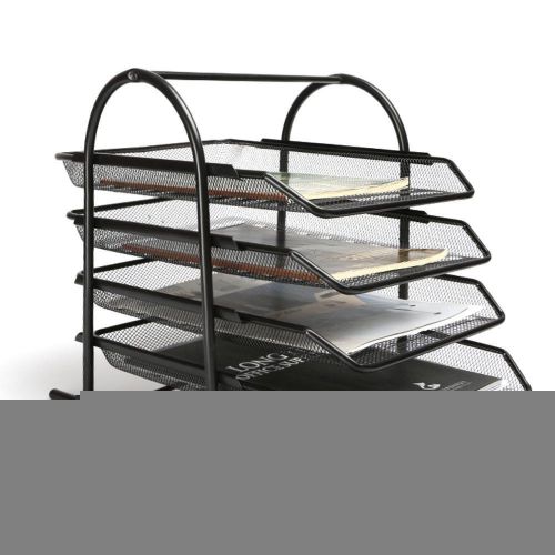 Countertop 4-Tier Office Desk Letter Paper Tray Holder Organizer Rack XMAS GIFT