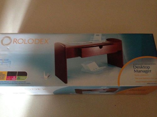 Rolodex Desktop Manager Mahogany Woodtones New