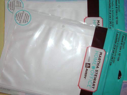 LOT 2, 8 1/2 x 10 1/2 ZIPPER POUCH Martha Stewart AVERY For Binder 8.5X10.5 .